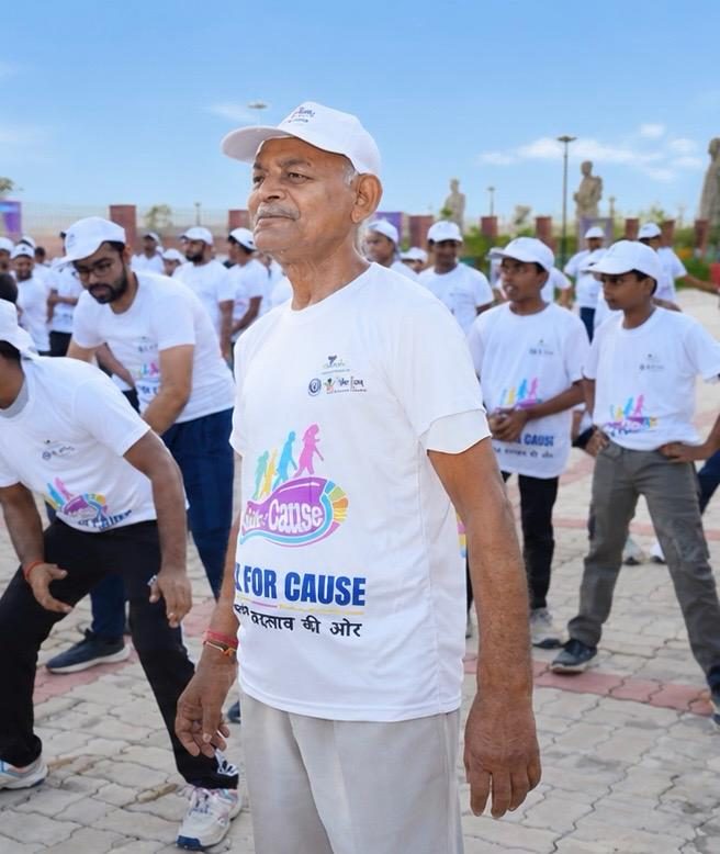All age groups walking